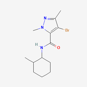 molecular formula C13H20BrN3O B4541862 4-bromo-1,3-dimethyl-N-(2-methylcyclohexyl)-1H-pyrazole-5-carboxamide 