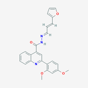 molecular formula C25H21N3O4 B454188 2-(2,4-dimethoxyphenyl)-N'-[3-(2-furyl)-2-propenylidene]-4-quinolinecarbohydrazide 