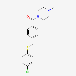 1-(4-{[(4-chlorophenyl)thio]methyl}benzoyl)-4-methylpiperazine