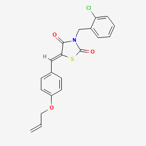 molecular formula C20H16ClNO3S B4541897 5-[4-(allyloxy)benzylidene]-3-(2-chlorobenzyl)-1,3-thiazolidine-2,4-dione 
