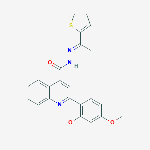 molecular formula C24H21N3O3S B454191 2-(2,4-dimethoxyphenyl)-N'-[1-(2-thienyl)ethylidene]-4-quinolinecarbohydrazide 
