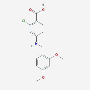 molecular formula C16H16ClNO4 B4541913 2-chloro-4-[(2,4-dimethoxybenzyl)amino]benzoic acid 