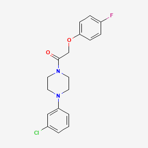 molecular formula C18H18ClFN2O2 B4541930 1-(3-chlorophenyl)-4-[(4-fluorophenoxy)acetyl]piperazine 