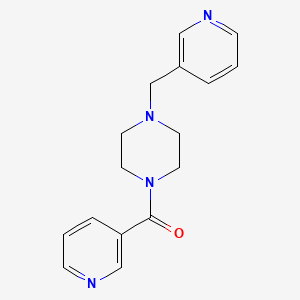 molecular formula C16H18N4O B4541934 1-(3-pyridinylcarbonyl)-4-(3-pyridinylmethyl)piperazine 