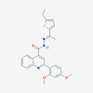 2-(2,4-dimethoxyphenyl)-N'-[1-(5-ethyl-2-thienyl)ethylidene]-4-quinolinecarbohydrazide