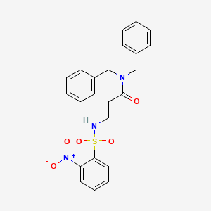 molecular formula C23H23N3O5S B4541950 N~1~,N~1~-dibenzyl-N~3~-[(2-nitrophenyl)sulfonyl]-beta-alaninamide 