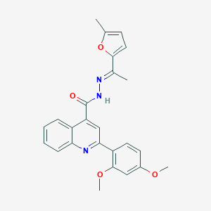 molecular formula C25H23N3O4 B454199 2-(2,4-dimethoxyphenyl)-N'-[1-(5-methyl-2-furyl)ethylidene]-4-quinolinecarbohydrazide 