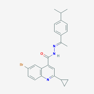 molecular formula C24H24BrN3O B454201 6-bromo-2-cyclopropyl-N'-[1-(4-isopropylphenyl)ethylidene]-4-quinolinecarbohydrazide 