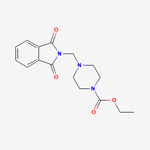 molecular formula C16H19N3O4 B4542066 ethyl 4-[(1,3-dioxo-1,3-dihydro-2H-isoindol-2-yl)methyl]-1-piperazinecarboxylate 