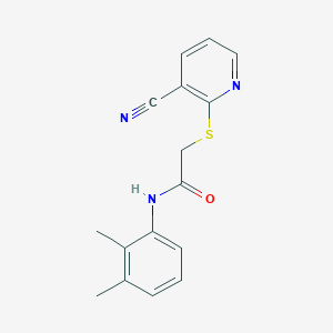 molecular formula C16H15N3OS B4542076 2-[(3-cyano-2-pyridinyl)thio]-N-(2,3-dimethylphenyl)acetamide CAS No. 915924-66-2