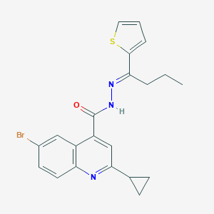 molecular formula C21H20BrN3OS B454209 6-bromo-2-cyclopropyl-N'-[1-(2-thienyl)butylidene]-4-quinolinecarbohydrazide 