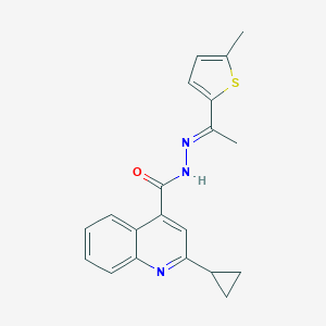 molecular formula C20H19N3OS B454210 2-cyclopropyl-N'-[1-(5-methyl-2-thienyl)ethylidene]-4-quinolinecarbohydrazide 