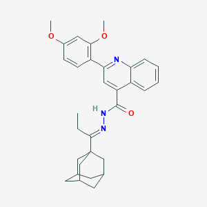 molecular formula C31H35N3O3 B454211 N'-[1-(1-adamantyl)propylidene]-2-(2,4-dimethoxyphenyl)-4-quinolinecarbohydrazide 