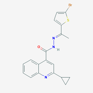 molecular formula C19H16BrN3OS B454213 N'-[1-(5-bromo-2-thienyl)ethylidene]-2-cyclopropyl-4-quinolinecarbohydrazide 