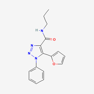 molecular formula C16H16N4O2 B4542133 5-(2-furyl)-1-phenyl-N-propyl-1H-1,2,3-triazole-4-carboxamide 
