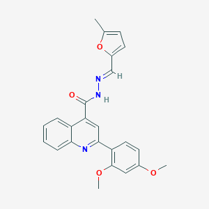 molecular formula C24H21N3O4 B454217 2-(2,4-dimethoxyphenyl)-N'-[(5-methyl-2-furyl)methylene]-4-quinolinecarbohydrazide 
