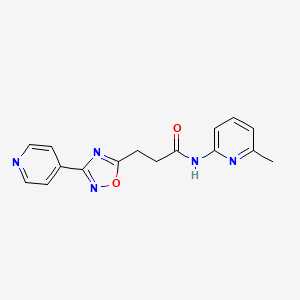 molecular formula C16H15N5O2 B4542180 N-(6-methyl-2-pyridinyl)-3-[3-(4-pyridinyl)-1,2,4-oxadiazol-5-yl]propanamide 