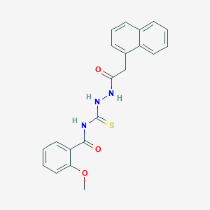 molecular formula C21H19N3O3S B4542186 2-methoxy-N-{[2-(1-naphthylacetyl)hydrazino]carbonothioyl}benzamide 