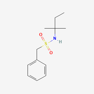 molecular formula C12H19NO2S B4542197 N-(1,1-dimethylpropyl)-1-phenylmethanesulfonamide 