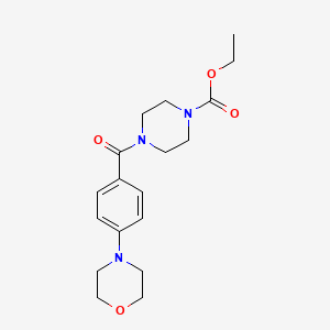 molecular formula C18H25N3O4 B4542207 ethyl 4-[4-(4-morpholinyl)benzoyl]-1-piperazinecarboxylate 