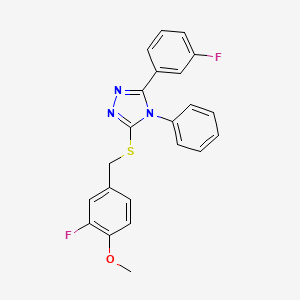 3-[(3-fluoro-4-methoxybenzyl)thio]-5-(3-fluorophenyl)-4-phenyl-4H-1,2,4-triazole