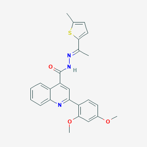 2-(2,4-dimethoxyphenyl)-N'-[1-(5-methyl-2-thienyl)ethylidene]-4-quinolinecarbohydrazide