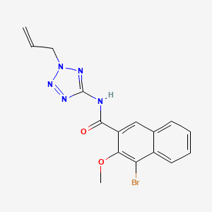 molecular formula C16H14BrN5O2 B4542233 N-(2-allyl-2H-tetrazol-5-yl)-4-bromo-3-methoxy-2-naphthamide 