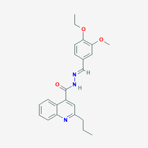 molecular formula C23H25N3O3 B454224 N'-(4-ethoxy-3-methoxybenzylidene)-2-propyl-4-quinolinecarbohydrazide 