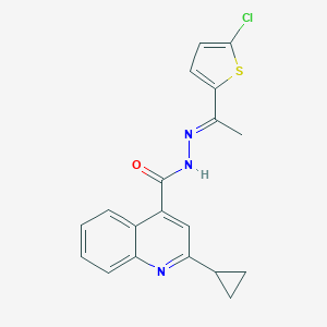 molecular formula C19H16ClN3OS B454226 N'-[1-(5-chloro-2-thienyl)ethylidene]-2-cyclopropyl-4-quinolinecarbohydrazide 