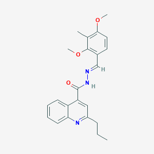 molecular formula C23H25N3O3 B454233 N'-(2,4-dimethoxy-3-methylbenzylidene)-2-propyl-4-quinolinecarbohydrazide 