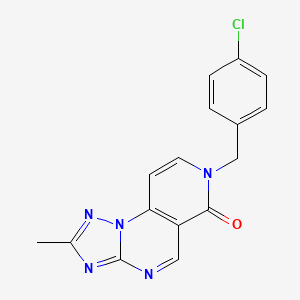 molecular formula C16H12ClN5O B4542335 7-(4-chlorobenzyl)-2-methylpyrido[3,4-e][1,2,4]triazolo[1,5-a]pyrimidin-6(7H)-one 