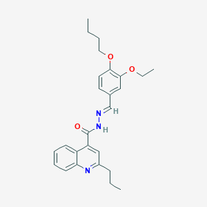 molecular formula C26H31N3O3 B454236 N'-(4-butoxy-3-ethoxybenzylidene)-2-propyl-4-quinolinecarbohydrazide 