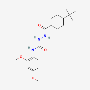 molecular formula C20H31N3O4 B4542377 2-[(4-tert-butylcyclohexyl)carbonyl]-N-(2,4-dimethoxyphenyl)hydrazinecarboxamide 