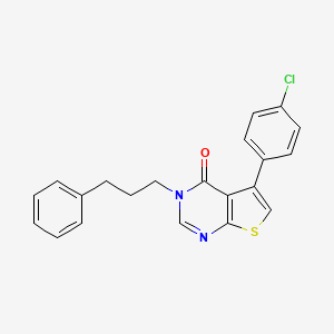 molecular formula C21H17ClN2OS B4542385 5-(4-chlorophenyl)-3-(3-phenylpropyl)thieno[2,3-d]pyrimidin-4(3H)-one 