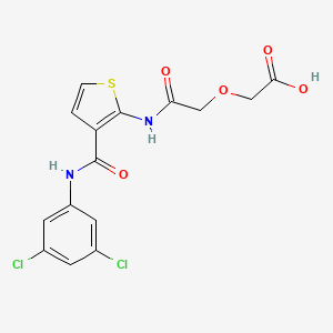 molecular formula C15H12Cl2N2O5S B4542386 {2-[(3-{[(3,5-dichlorophenyl)amino]carbonyl}-2-thienyl)amino]-2-oxoethoxy}acetic acid 