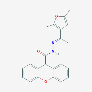 molecular formula C22H20N2O3 B454242 N'-[1-(2,5-dimethyl-3-furyl)ethylidene]-9H-xanthene-9-carbohydrazide 