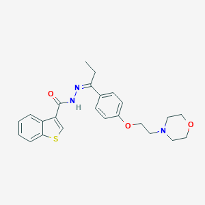 N'-(1-{4-[2-(4-morpholinyl)ethoxy]phenyl}propylidene)-1-benzothiophene-3-carbohydrazide