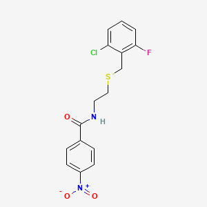 N-{2-[(2-chloro-6-fluorobenzyl)thio]ethyl}-4-nitrobenzamide