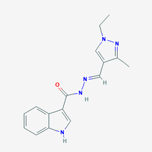N'-[(E)-(1-ethyl-3-methyl-1H-pyrazol-4-yl)methylidene]-1H-indole-3-carbohydrazide