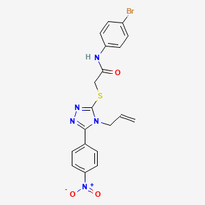 molecular formula C19H16BrN5O3S B4542512 2-{[4-allyl-5-(4-nitrophenyl)-4H-1,2,4-triazol-3-yl]thio}-N-(4-bromophenyl)acetamide 
