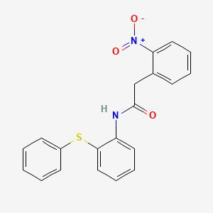 molecular formula C20H16N2O3S B4542519 2-(2-nitrophenyl)-N-[2-(phenylthio)phenyl]acetamide 