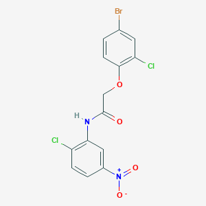 2-(4-bromo-2-chlorophenoxy)-N-(2-chloro-5-nitrophenyl)acetamide