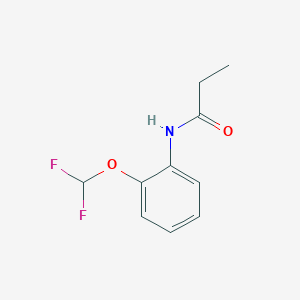 molecular formula C10H11F2NO2 B4542564 N-[2-(difluoromethoxy)phenyl]propanamide 