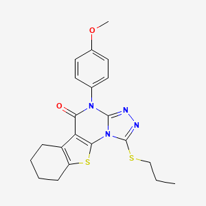 4-(4-methoxyphenyl)-1-(propylthio)-6,7,8,9-tetrahydro[1]benzothieno[3,2-e][1,2,4]triazolo[4,3-a]pyrimidin-5(4H)-one