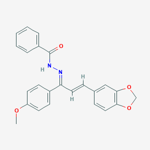 molecular formula C24H20N2O4 B454258 N'-[3-(1,3-benzodioxol-5-yl)-1-(4-methoxyphenyl)-2-propenylidene]benzohydrazide 