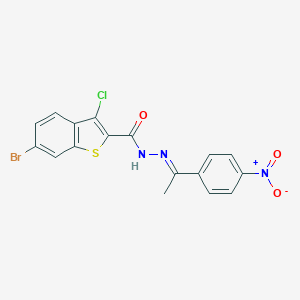 6-bromo-3-chloro-N'-(1-{4-nitrophenyl}ethylidene)-1-benzothiophene-2-carbohydrazide