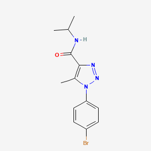 molecular formula C13H15BrN4O B4542648 1-(4-bromophenyl)-N-isopropyl-5-methyl-1H-1,2,3-triazole-4-carboxamide 