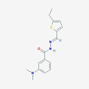 molecular formula C16H19N3OS B454271 3-(dimethylamino)-N'-[(5-ethyl-2-thienyl)methylene]benzohydrazide 