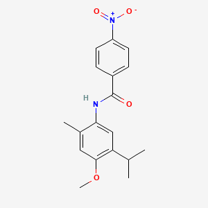 molecular formula C18H20N2O4 B4542730 N-(5-isopropyl-4-methoxy-2-methylphenyl)-4-nitrobenzamide 