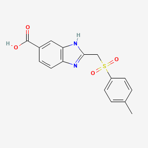 molecular formula C16H14N2O4S B4542739 2-{[(4-methylphenyl)sulfonyl]methyl}-1H-benzimidazole-5-carboxylic acid 